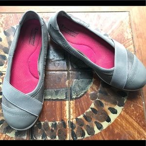 Champion memory foam slip on flats in grey